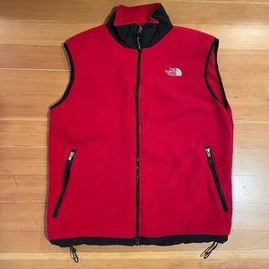 Vintage 90s The North Face Denali Fleece Vest Red Large